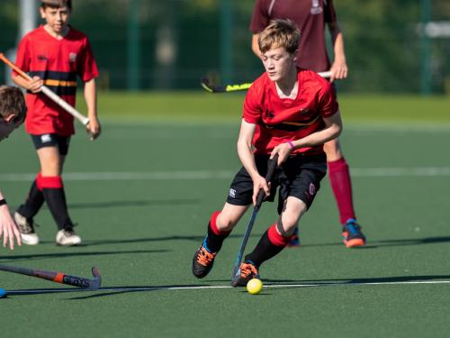 SMC boy playing hockey