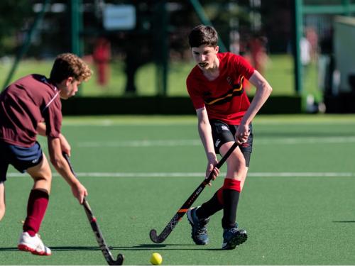 SMC boy playing hockey