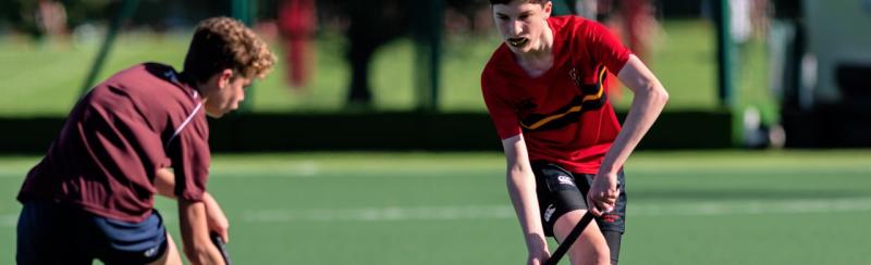 SMC boy playing hockey